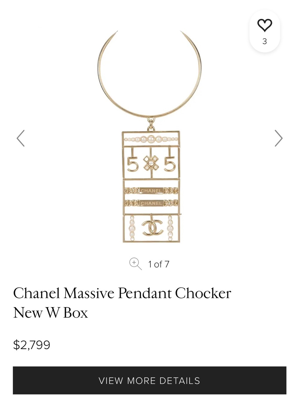 CHANEL Gold-Tone Statement Massive Pendant Necklace with Pearl Accents - Picture 5 of 17